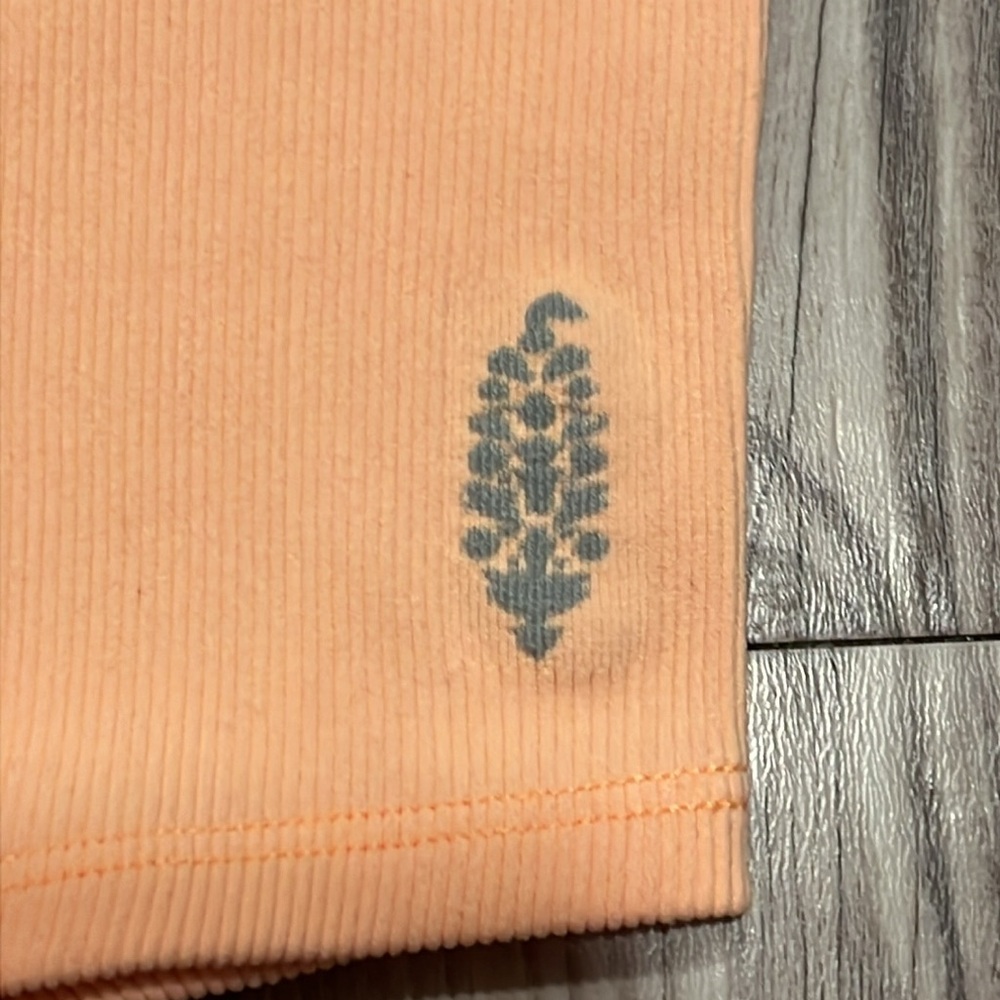 Free People Movement All Clear Solid Cami Size M/L Ribbed Orange - Picture 3 of 7